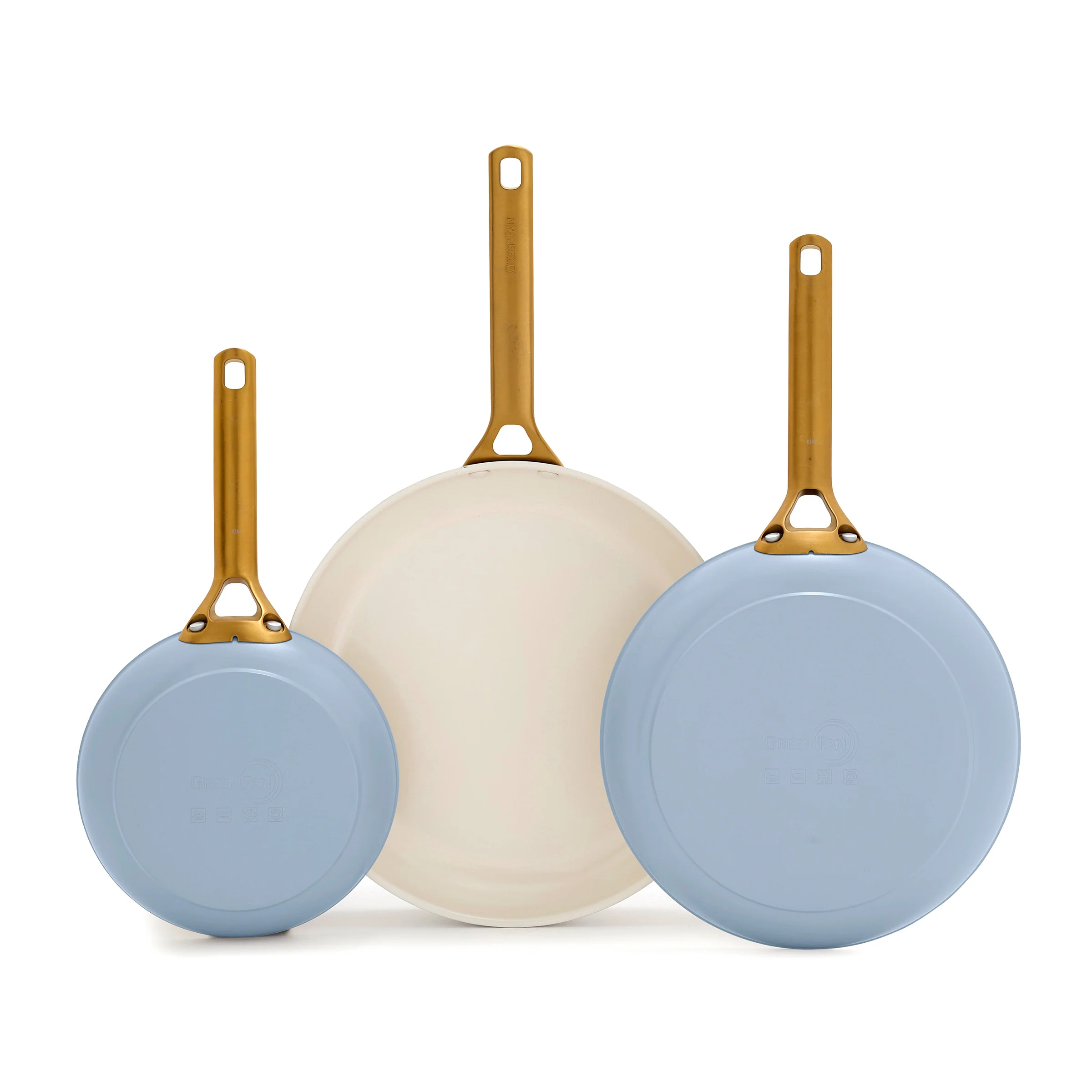 Reserve Pro Ceramic Nonstick 8. 10 and 12 Frypan Set | Glacier