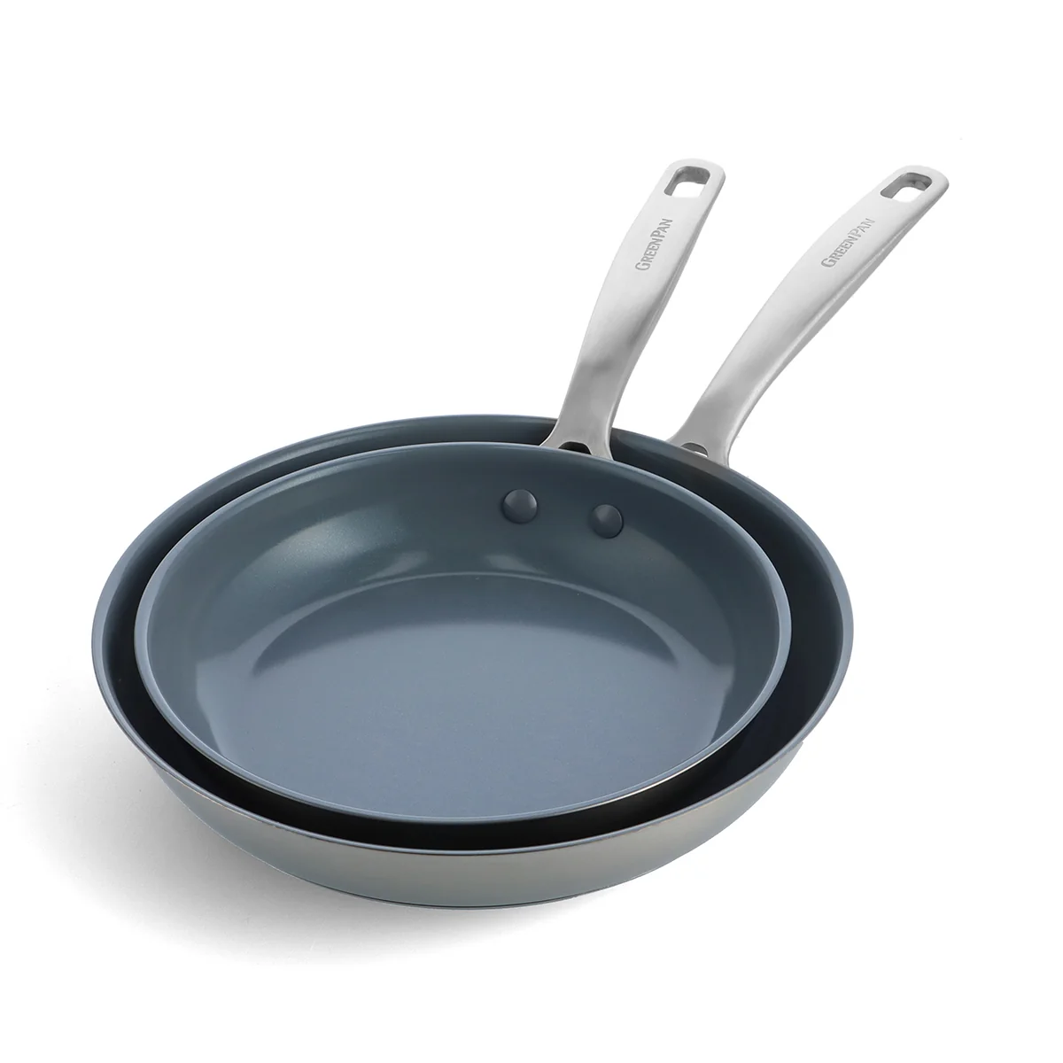 Treviso Ceramic Nonstick Stainless Steel 9.5 and 11 Frypan Set