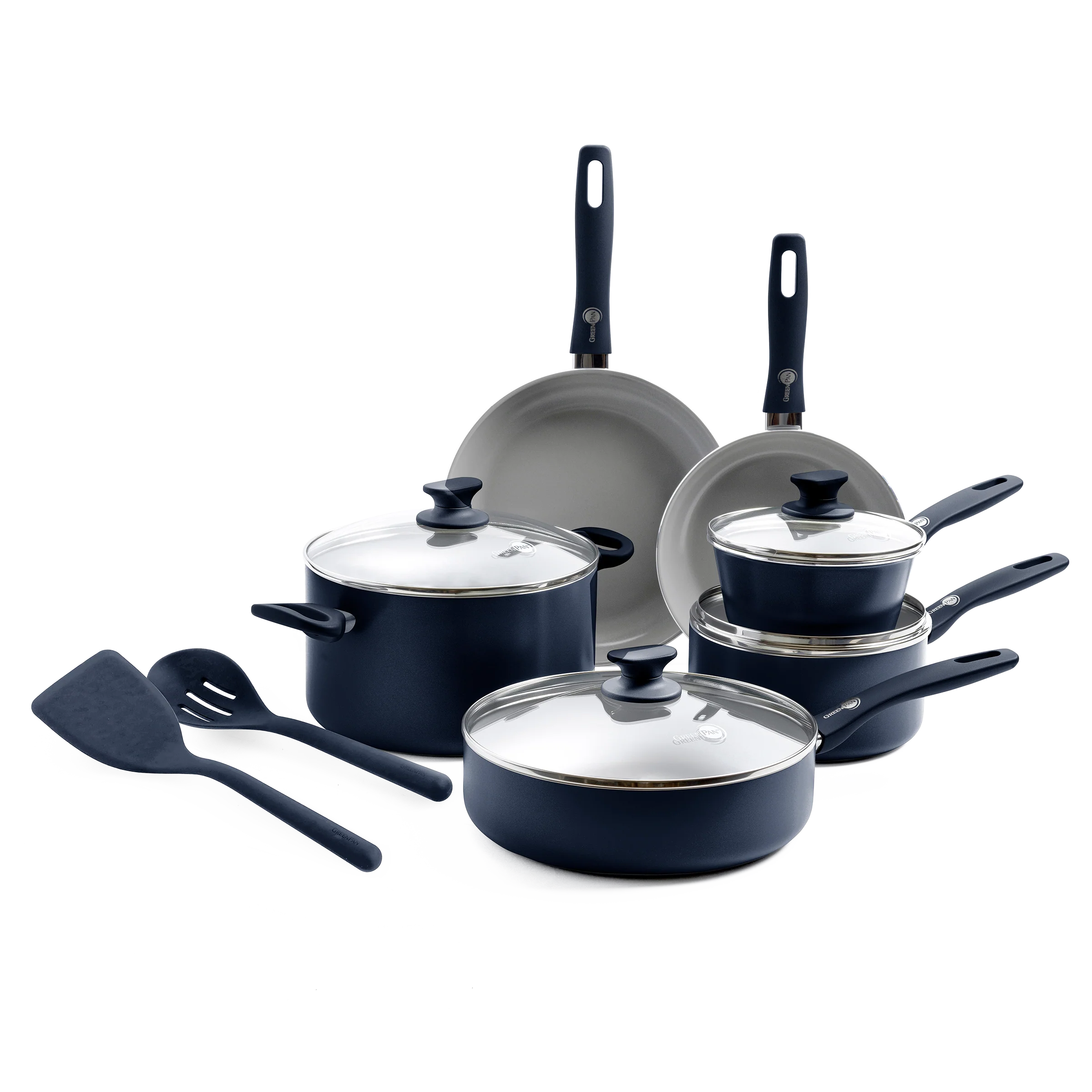 Dover Ceramic Nonstick 12-Piece Cookware Set | Oxford Blue