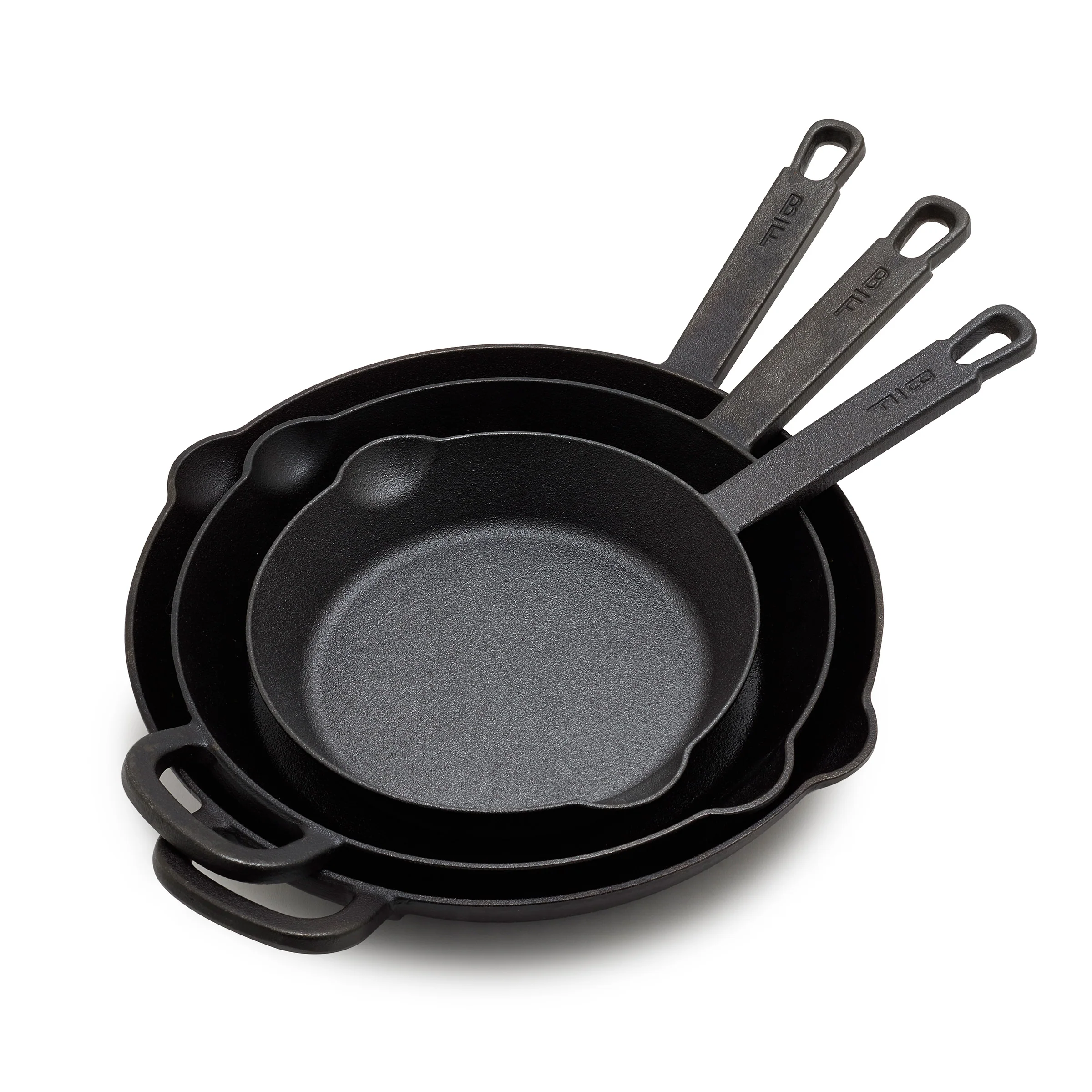 Bobby Flay by GreenPan 8. 10 and 12 Cast Iron Frypan Set
