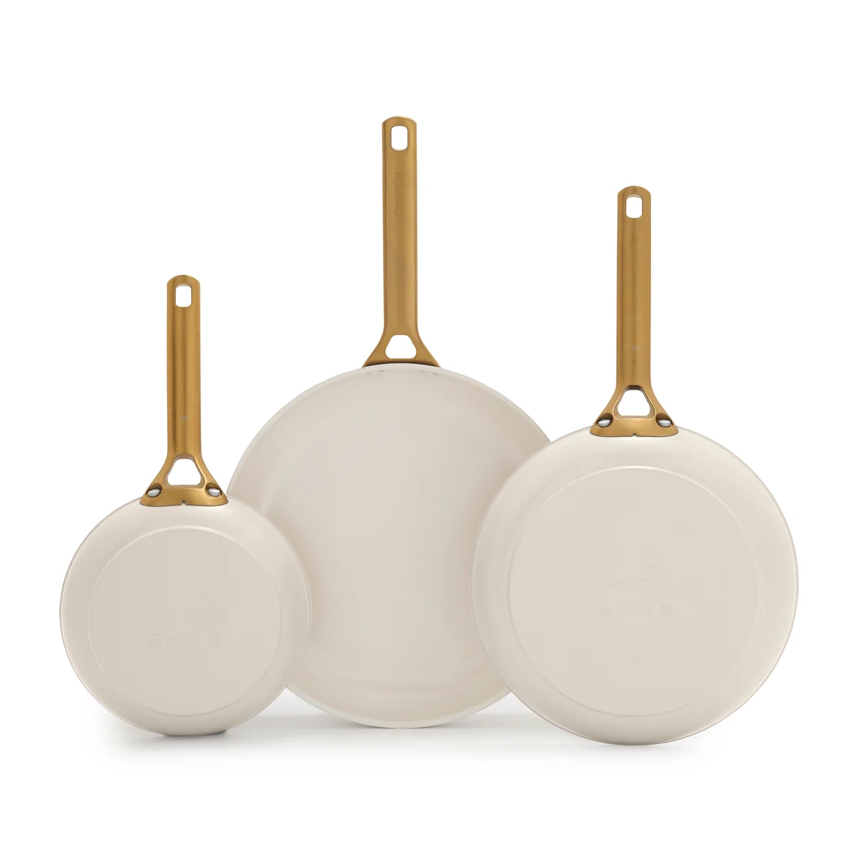 Reserve Pro Ceramic Nonstick 8. 10 and 12 Frypan Set | Cream