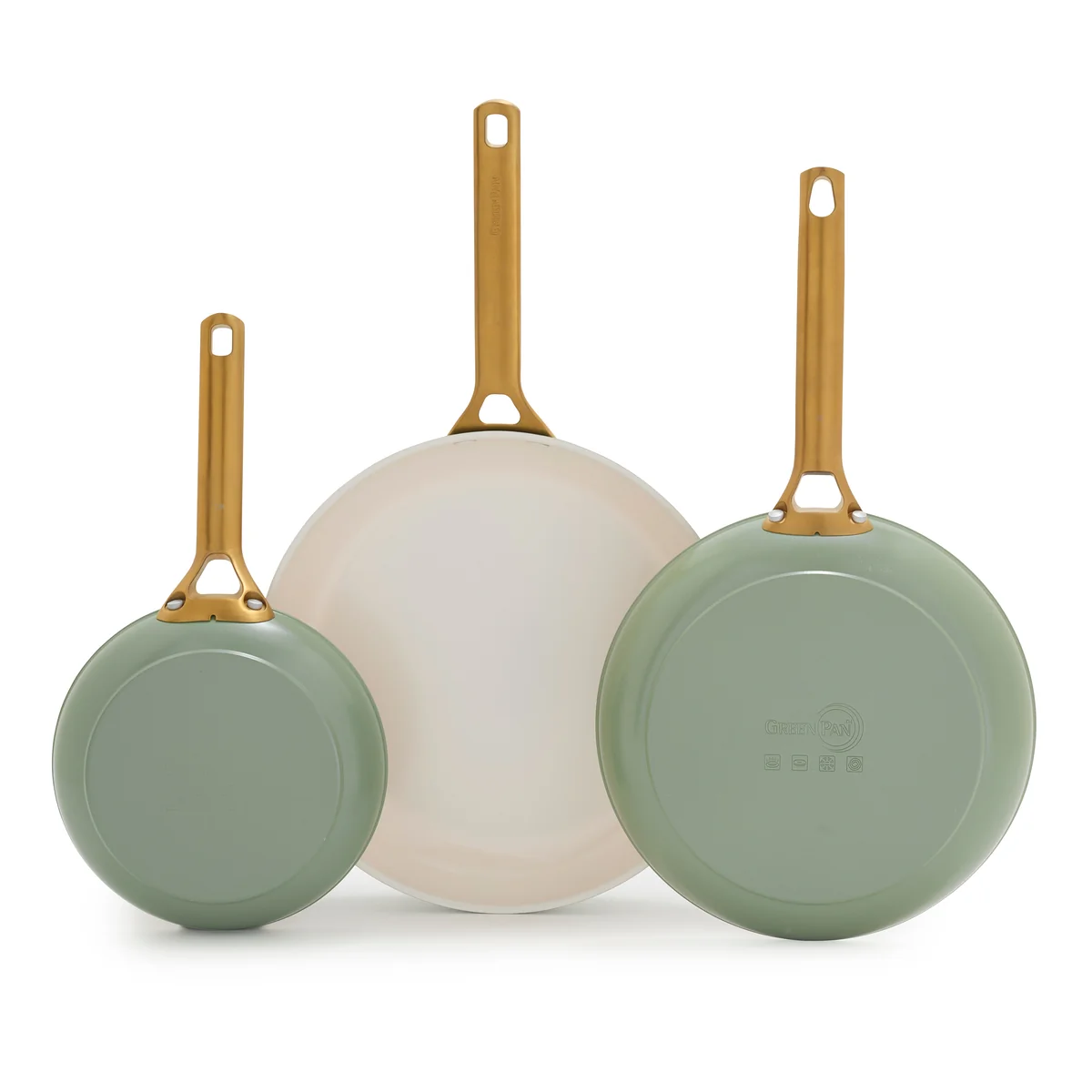 Reserve Pro Ceramic Nonstick 8. 10 and 12 Frypan Set | Sage