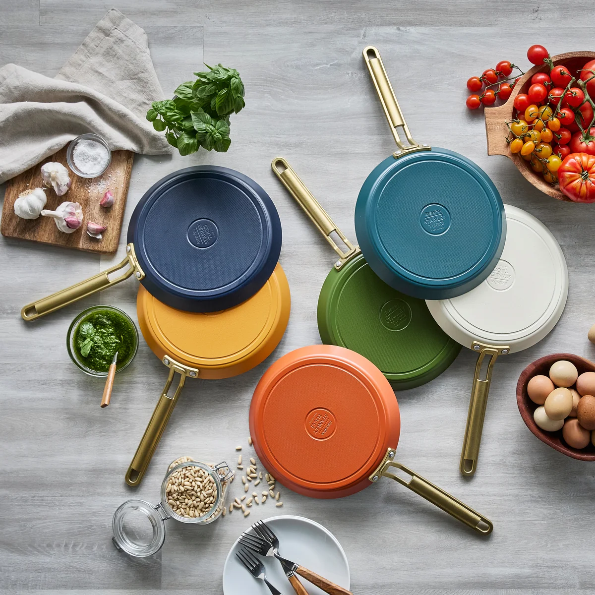 Stanley Tucci™ Ceramic Nonstick 10 Crepe and Omelette Pan | Carrara White - Image 17