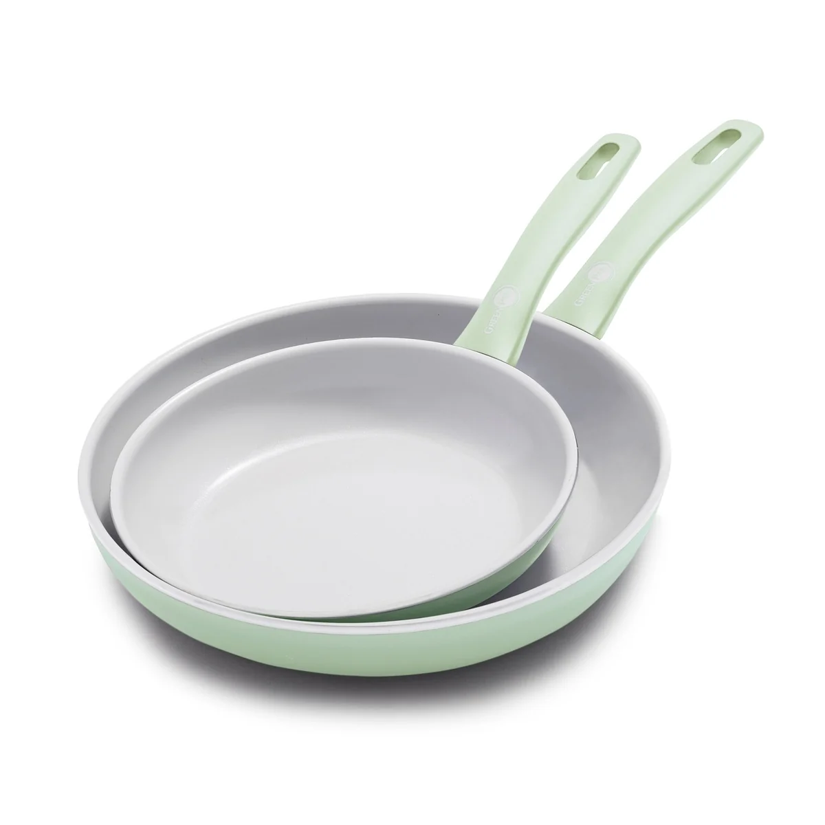 Dover Ceramic Nonstick 8 and 10 Frypan Set | Pastel Green
