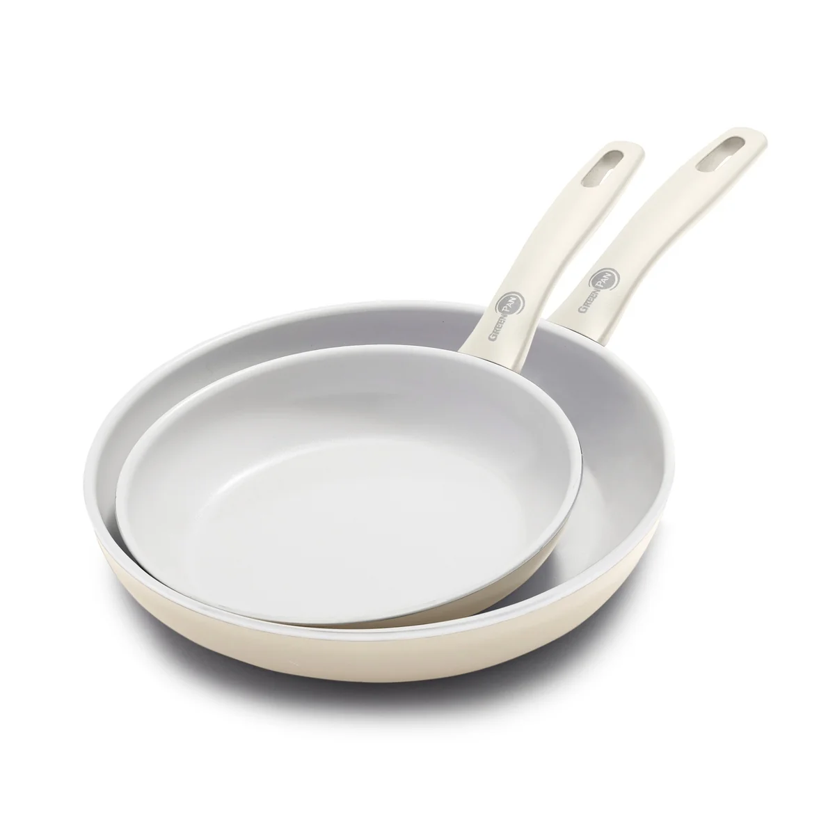 Dover Ceramic Nonstick 8 and 10 Frypan Set | Cream White