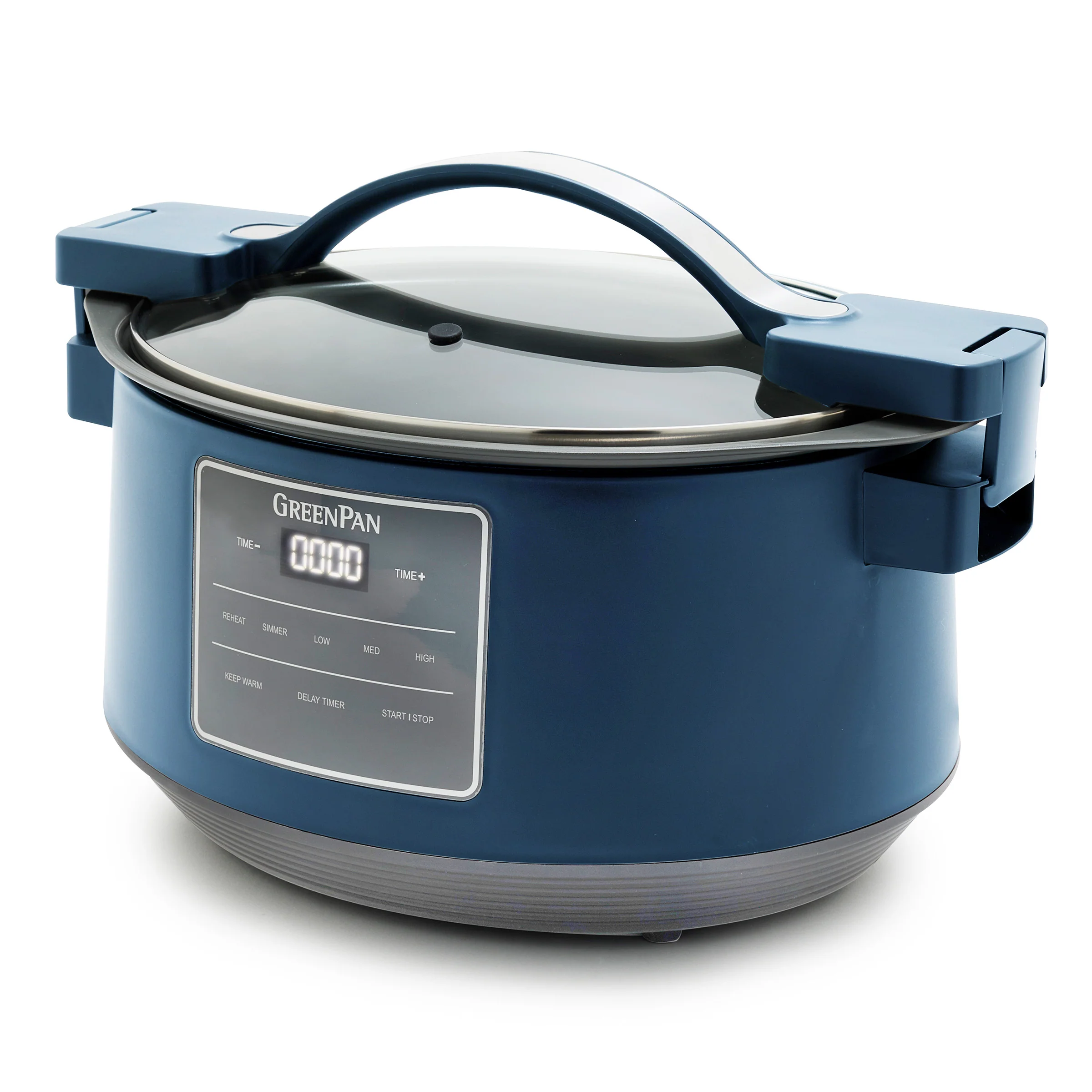 8-Quart Locking Lid Slow Cooker | Oxford Blue