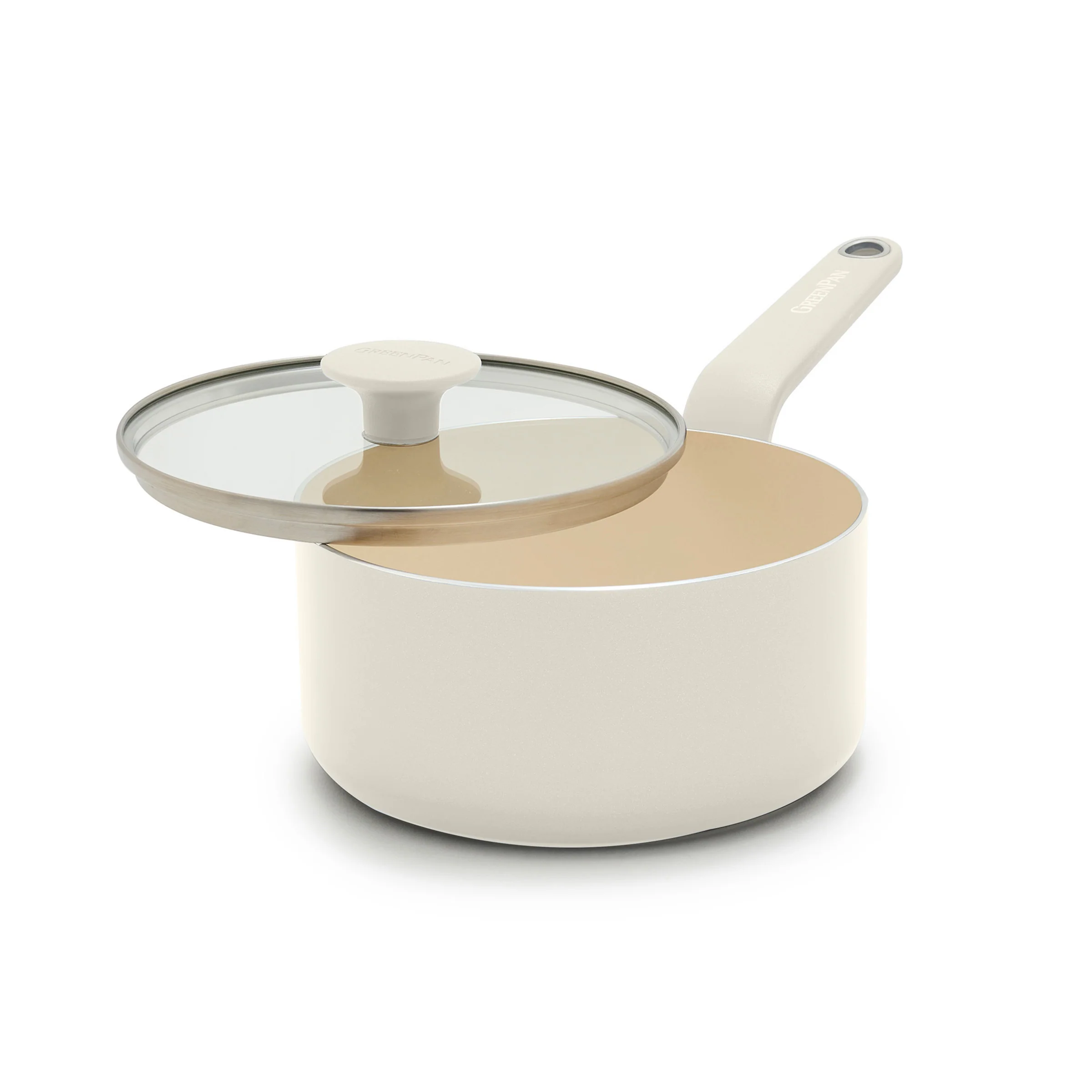 Rio Advanced Ceramic Nonstick 2-Quart Saucepan with Lid | Cream