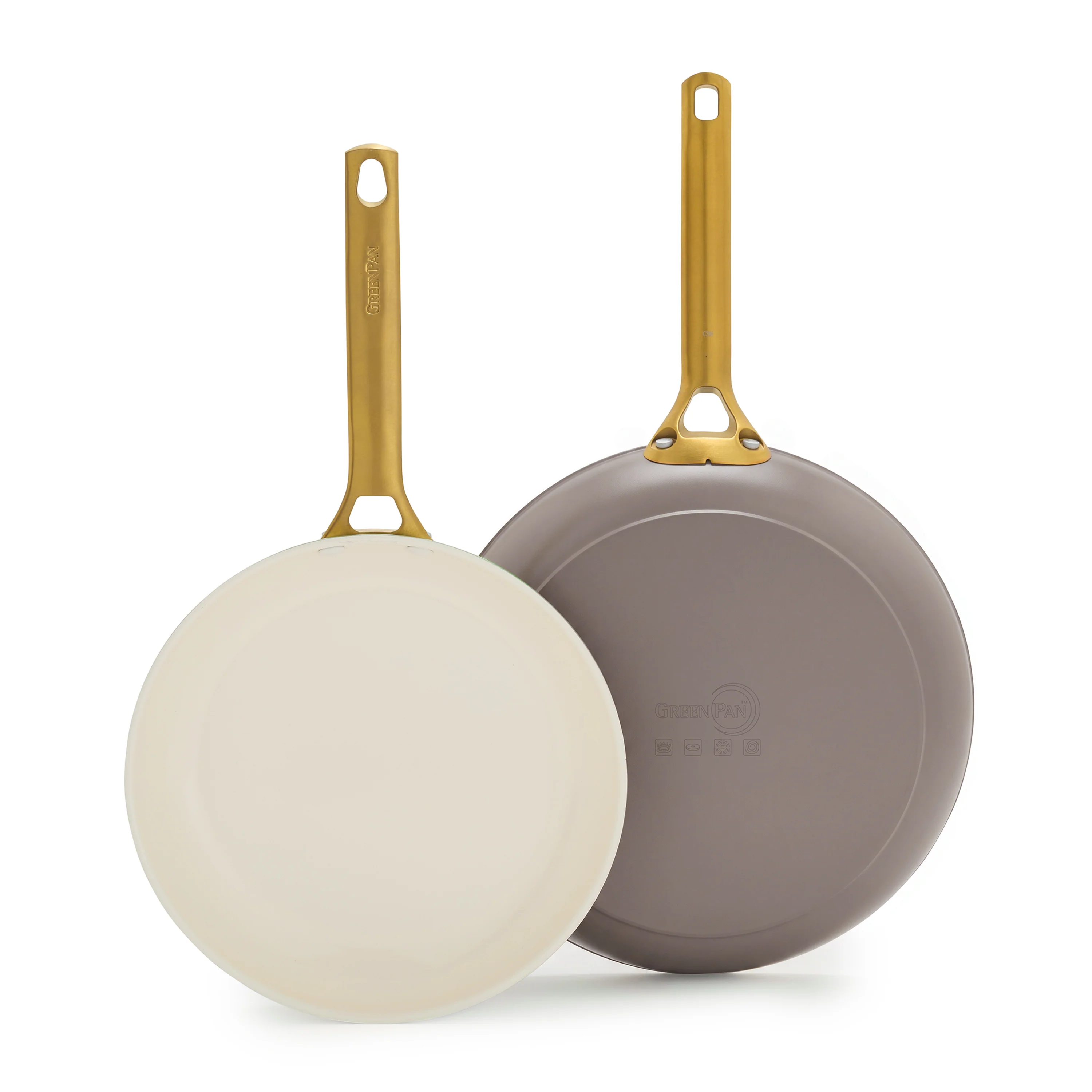Reserve Pro Ceramic Nonstick 10 and 12 Frypan Set | Latte