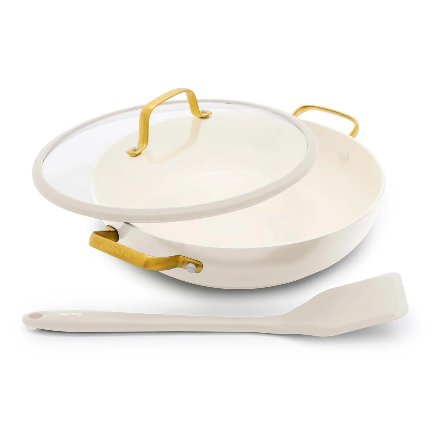 Reserve Pro Ceramic Nonstick 3.75-Quart Everyday Pan with Lid | Cream