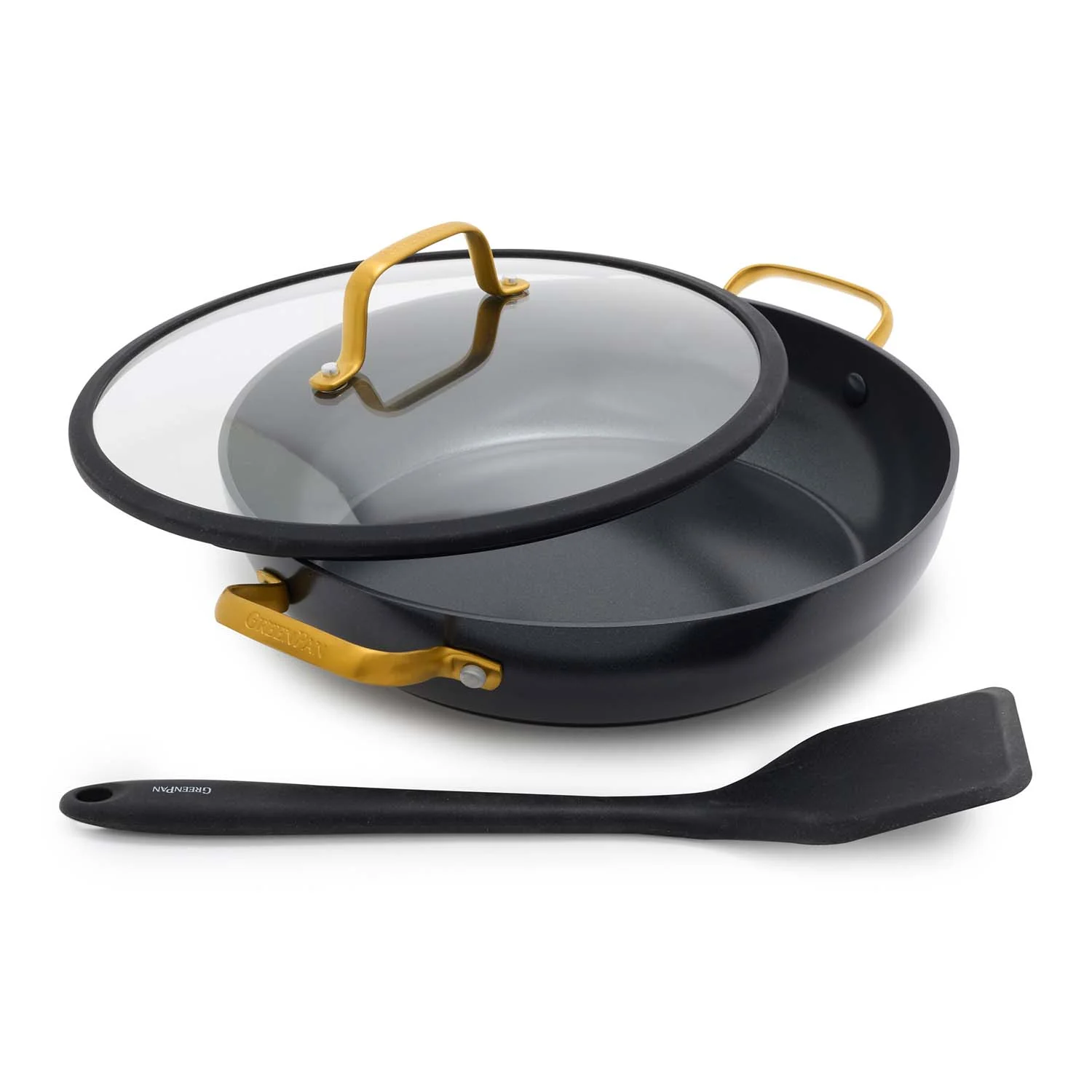 Reserve Pro Ceramic Nonstick 3.75-Quart Everyday Pan with Lid | Black