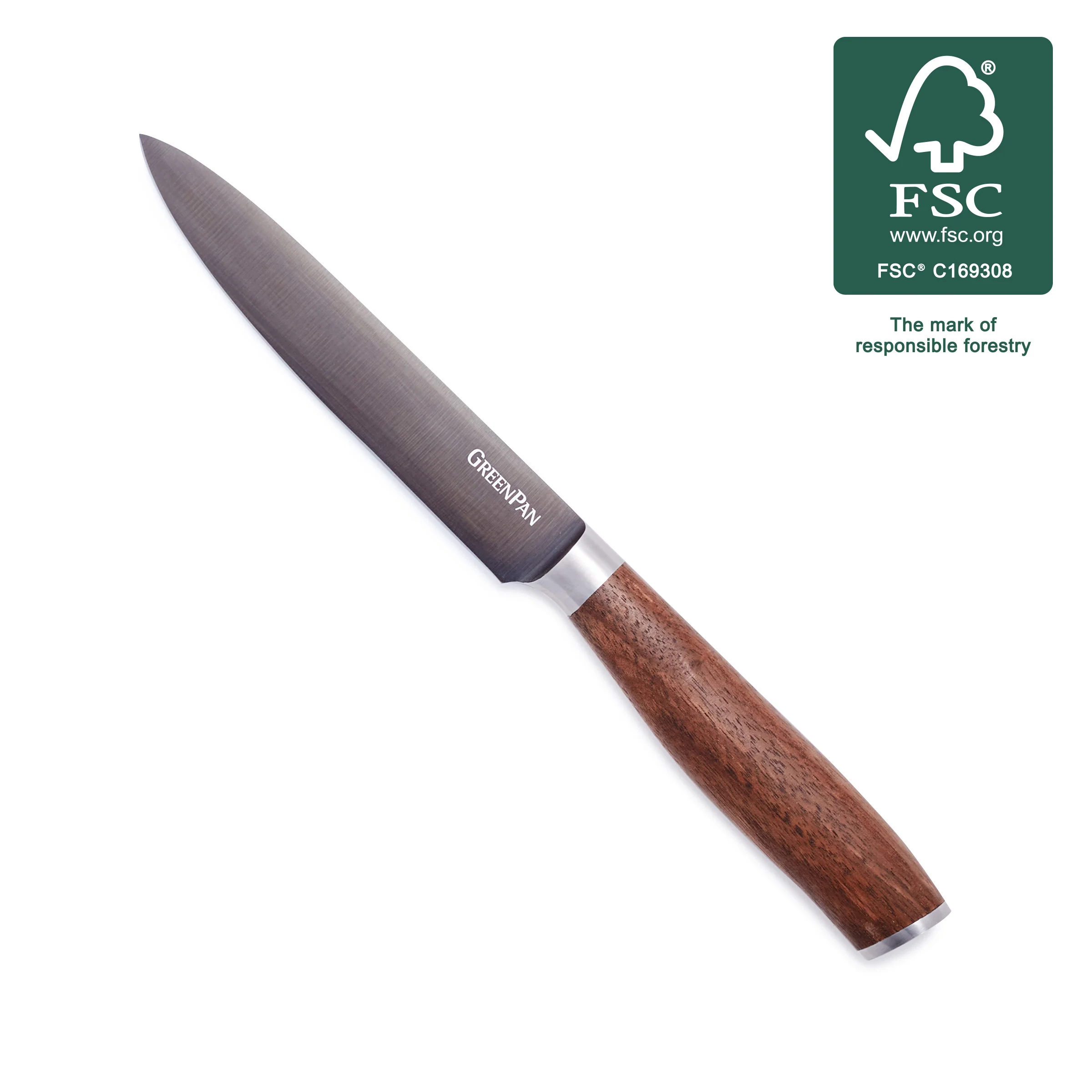 Premiere Titanium Cutlery 5 Utility Knife with Walnut Handle