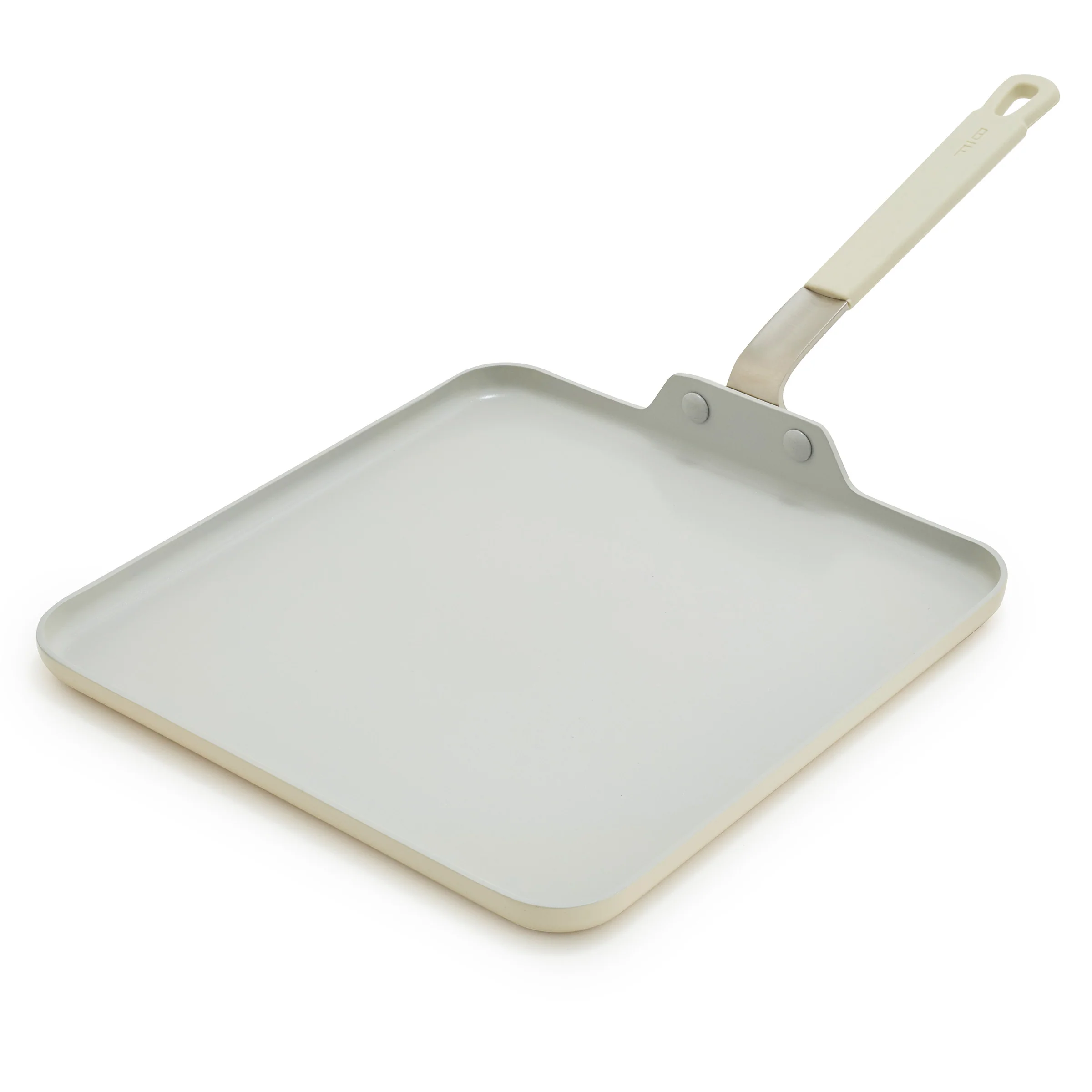 Bobby Flay by GreenPan Professional Ceramic Nonstick 11 Square Griddle | Cream