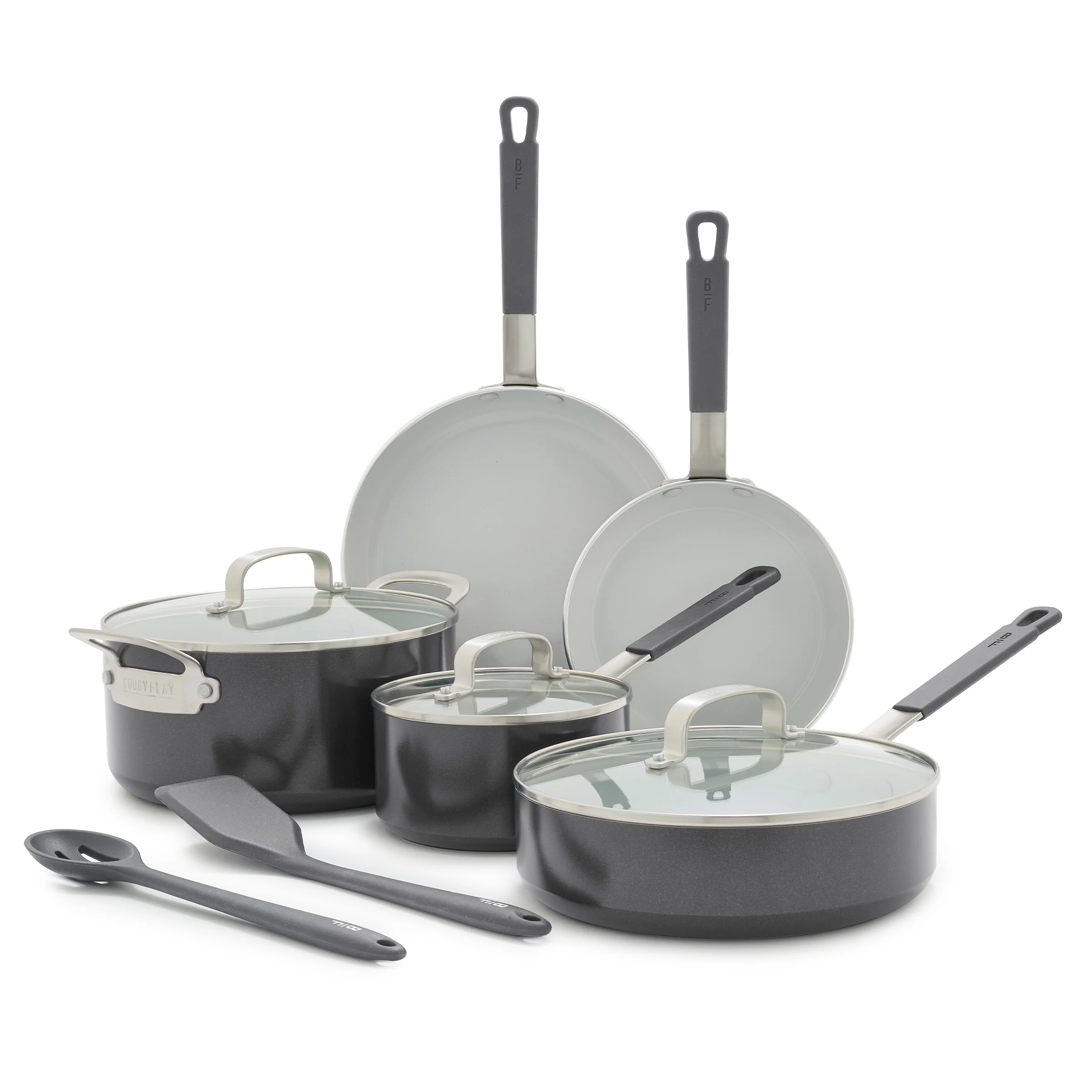 Bobby Flay by GreenPan Professional Ceramic Nonstick 10-Piece Cookware Set | Graphite
